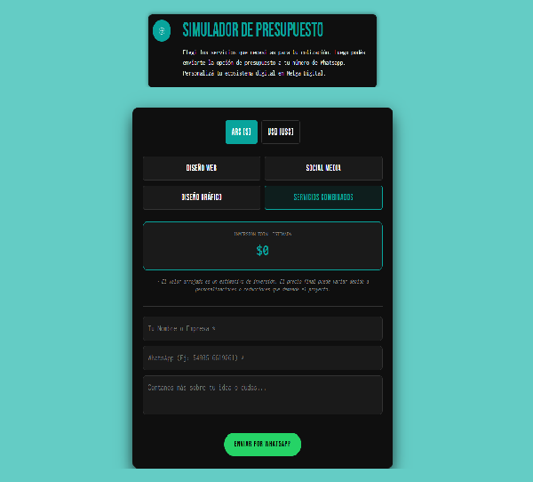 simulador de presupuestos