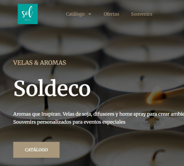 tienda online sobre velas de cera de soja